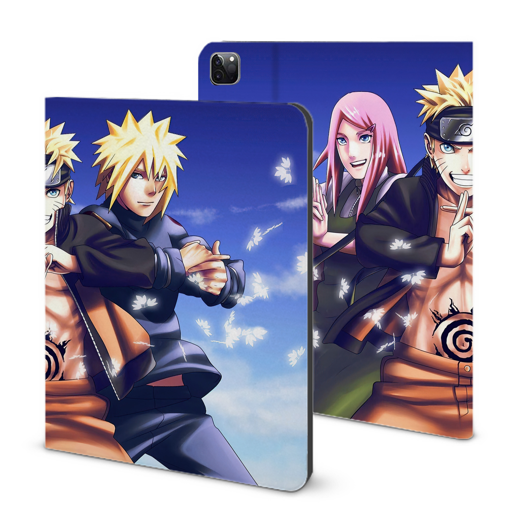 （画像用） NARUTO -ナルト- NARUTO -ナルト- 疾風伝 IPad ケース ブック型 PUレザー TPU 耐衝撃 軽量 薄型 ペン収納なし 全面保護 IPad 各モデル対応